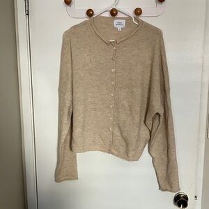 New without tags Things Between Cozy Tan Button-Up Cardigan Size S